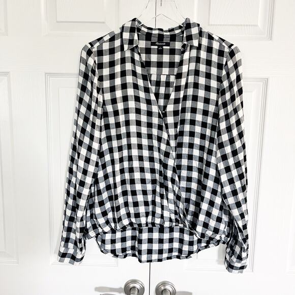 Madewell Wrap-Front Shirt in Buffalo Check Plaid - Picture 4 of 10